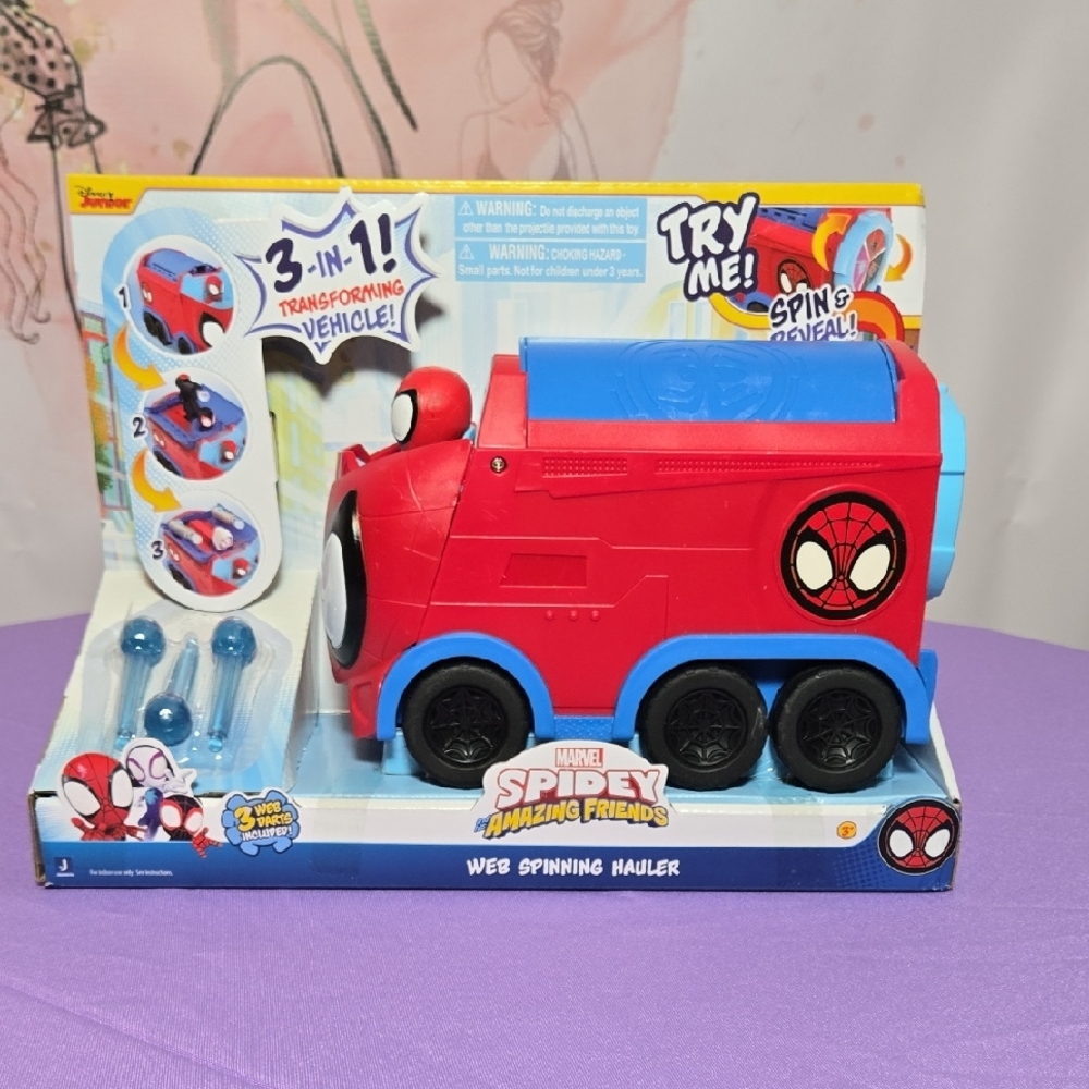 Marvel Spidey Web Spinning Hauler - Red and Blue